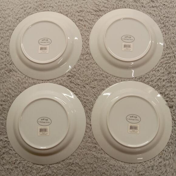 I. Godinger & Co. Still Life Set of 4 7.5" Desert Plates #9540 - Picture 3 of 5